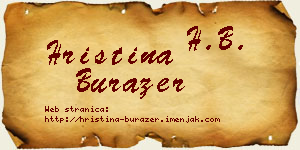 Hristina Burazer vizit kartica